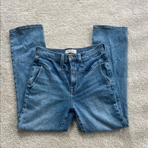 Madewell slim Demi boot cut jeans medium wash denim size 25 western yoke edition
